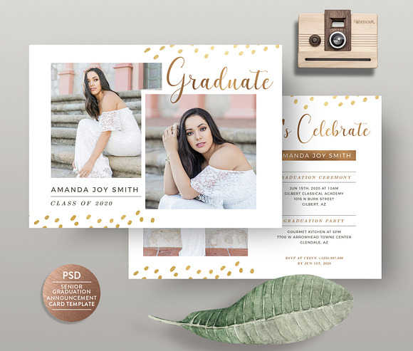 Senior Graduation Card SG007 in Card Templates - product preview 1