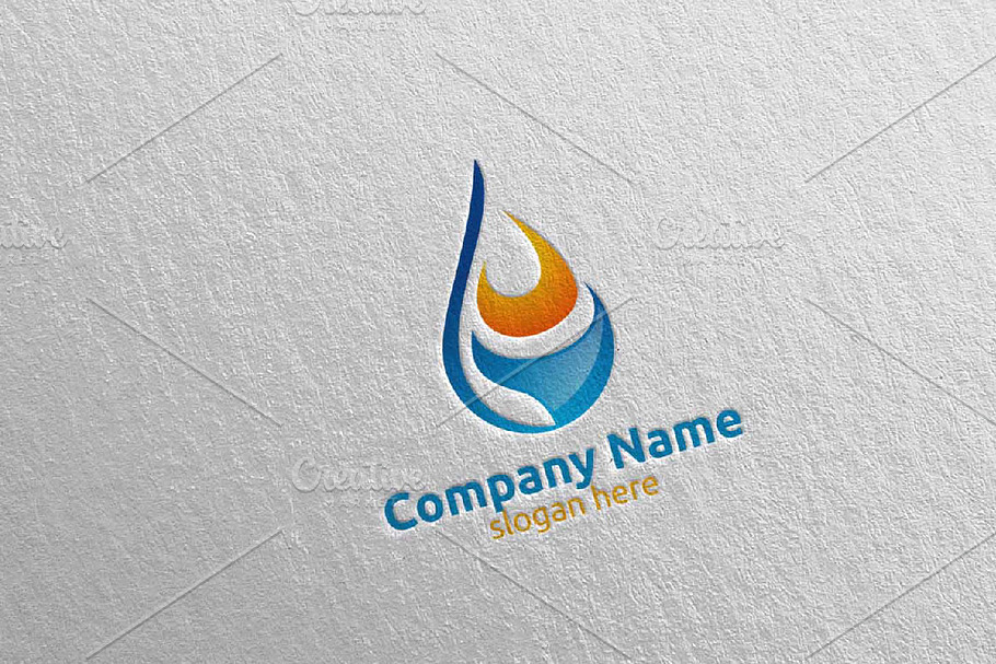 water Drop vector logo design 10