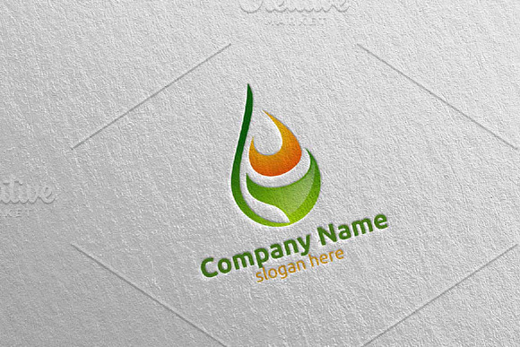 water Drop vector logo design 10 in Logo Templates - product preview 3
