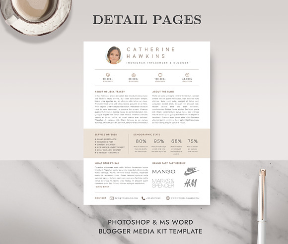 Media Kit for Blogger Template BM009 in Flyer Templates - product preview 1