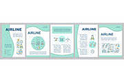 Airline brochure template layout