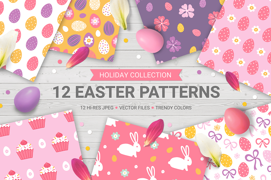 12 Easter Seamless Patterns in Patterns - product preview 8