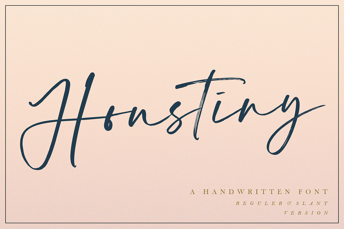 Houstiny - Handwritten Font in Script Fonts - product preview 8