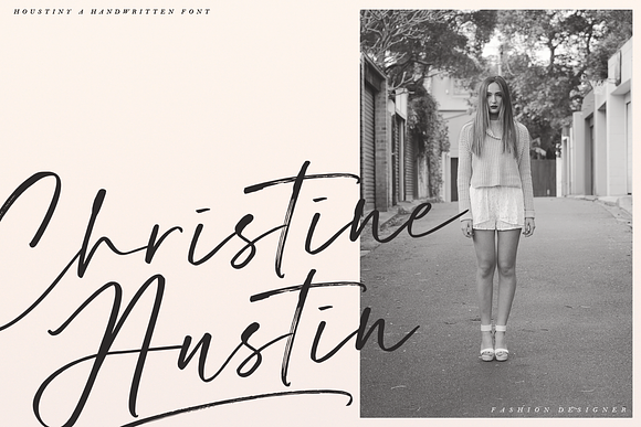Houstiny - Handwritten Font in Script Fonts - product preview 2