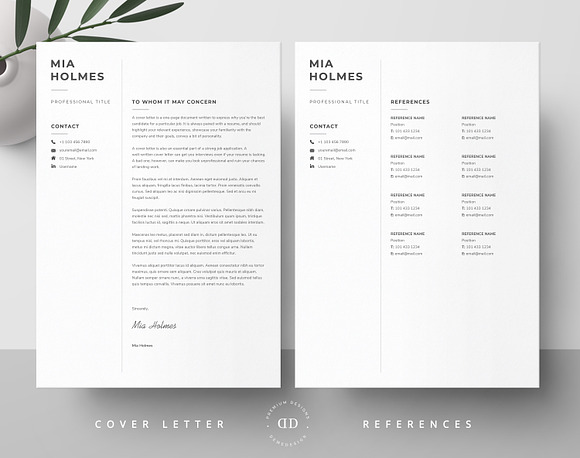 Word Resume & Cover Letter Template in Resume Templates - product preview 2
