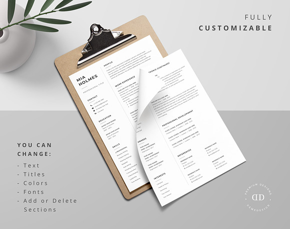 Word Resume & Cover Letter Template in Resume Templates - product preview 3
