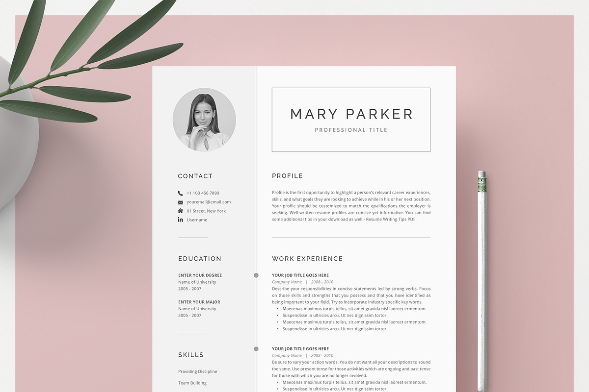 Word Resume & Cover Letter Template in Resume Templates - product preview 8