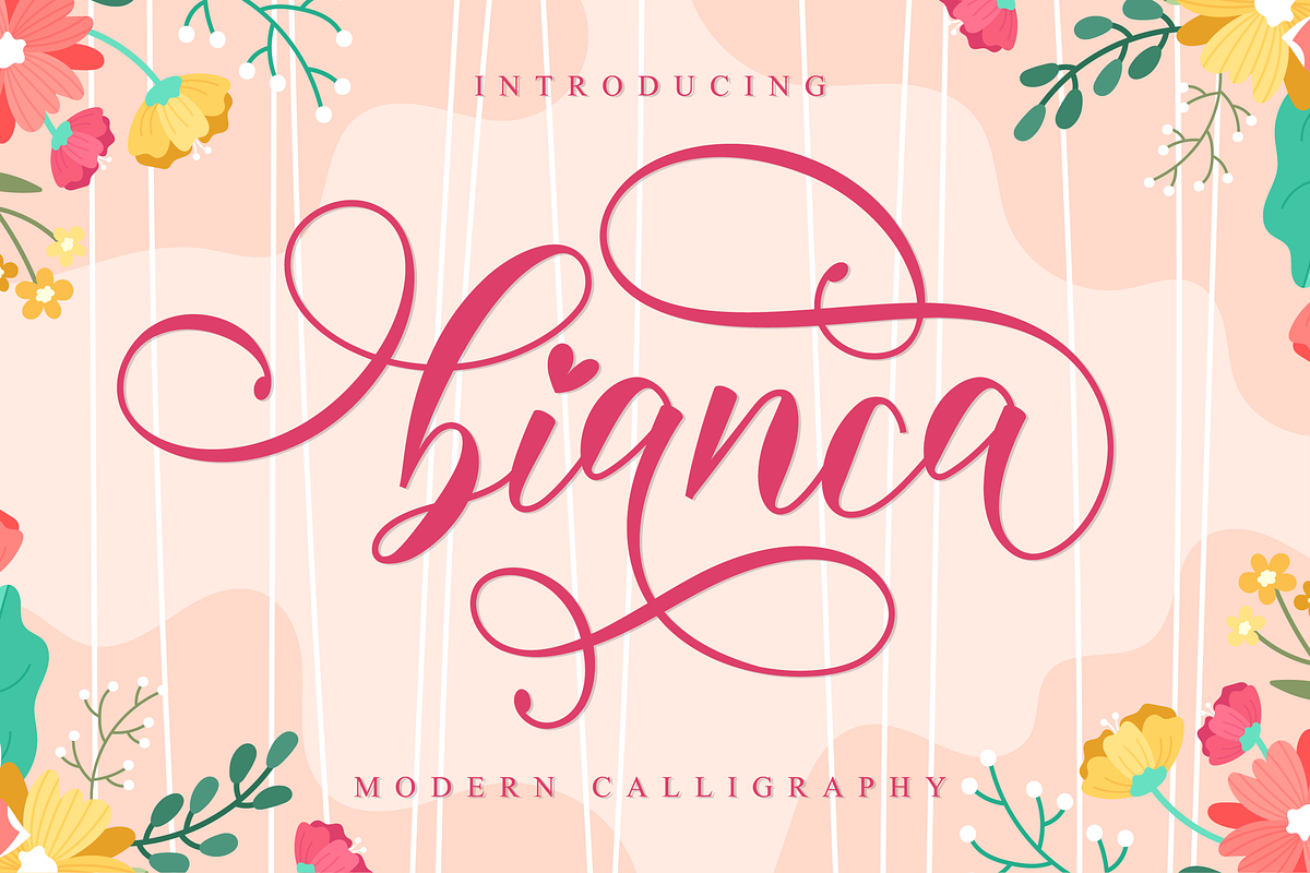 Bianca Script in Script Fonts - product preview 8