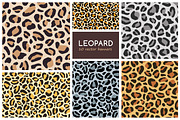 Leopard seamless patterns bundle