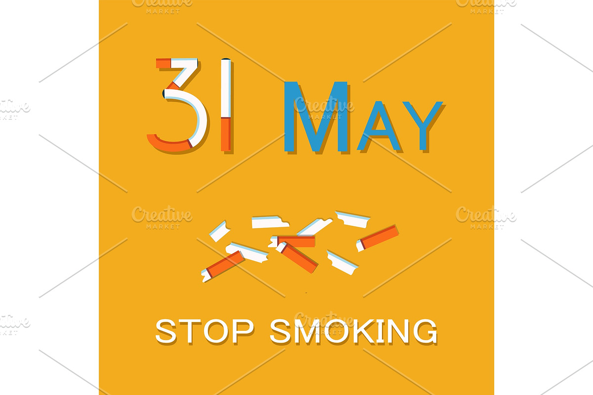 31 May Stop Smoking Poster World no in Illustrations - product preview 8