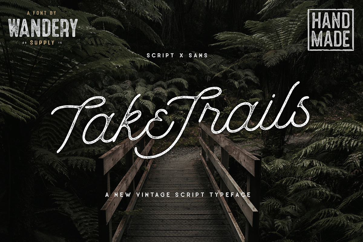 TakeTrails Script Vintage Typeface in Display Fonts - product preview 8