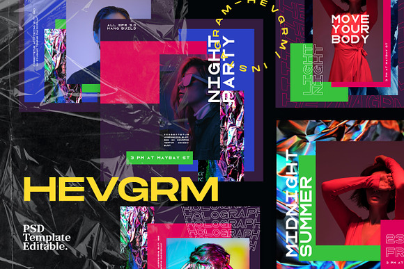 HEVGRAM - Social Media Kit in Instagram Templates - product preview 3