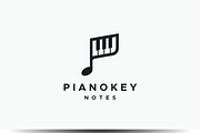 Piano Key Notes Logo