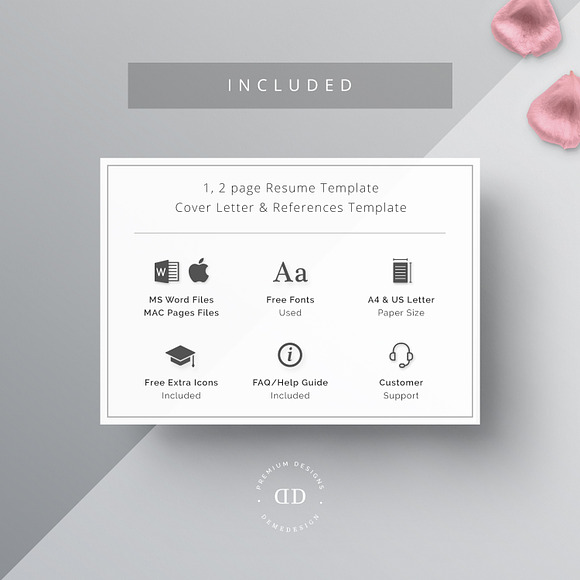 Word Resume & Cover Letter Template in Resume Templates - product preview 5