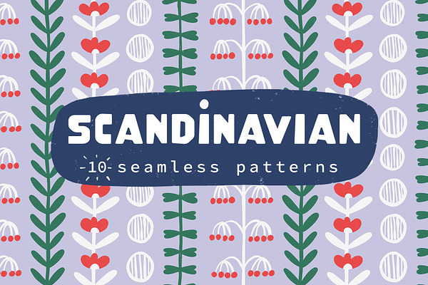 10 Scandinavian Seamless Patterns