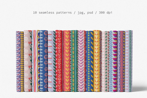 10 Scandinavian Seamless Patterns in Patterns - product preview 2