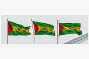 Sao Tome and Principe flags vector