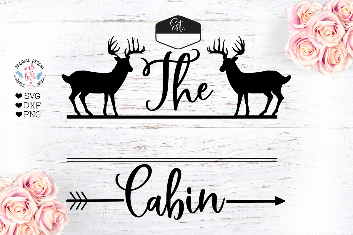 Cabin Family Name Sign Cut File in Illustrations - product preview 8