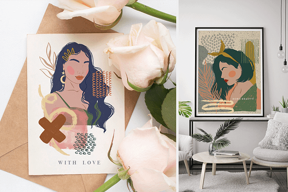 Boho Prints & Assets Collection in Illustrations - product preview 11