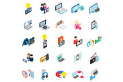 Online photography icons set