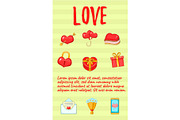 Love postcard background concept