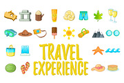 Travel Experience concept icons set,