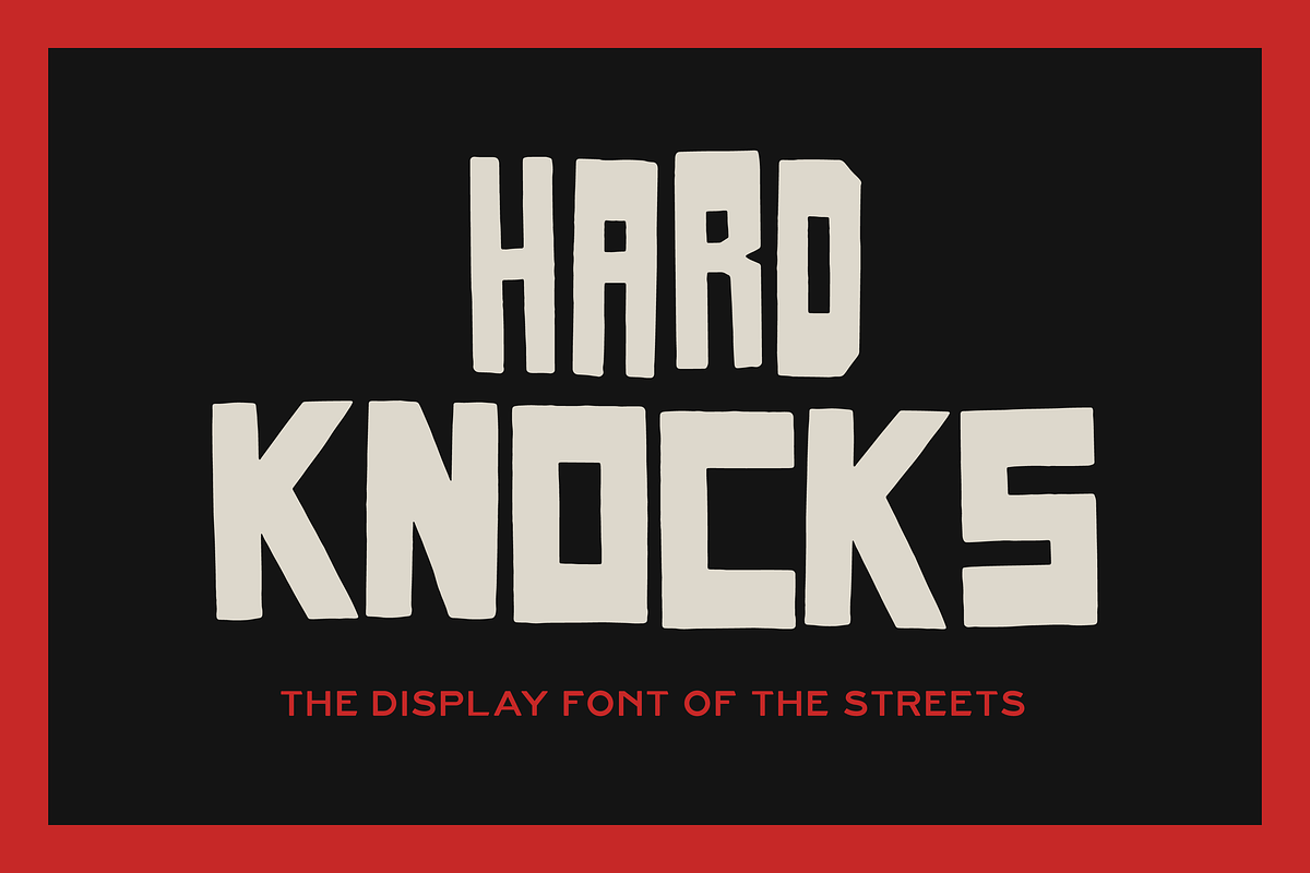 HARD KNOCKS — A Streets Display Font in Display Fonts - product preview 8