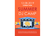 Summer DJ camp brochure template