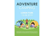 Adventure camping brochure template