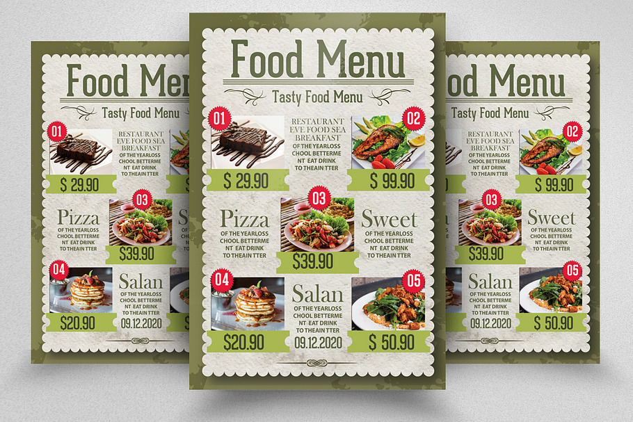Food Menu Offer Flyer Template in Flyer Templates - product preview 8