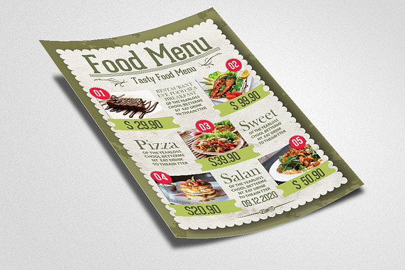 Food Menu Offer Flyer Template in Flyer Templates - product preview 1