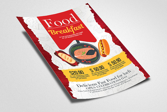 Food Breakfast Offer Flyer in Flyer Templates - product preview 1