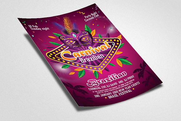 Brazil Carnival Night Flyer Template in Flyer Templates - product preview 1