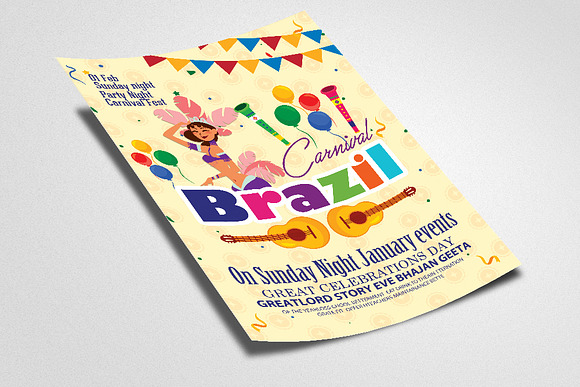Brazilian Carnival Festival Flyer in Flyer Templates - product preview 1