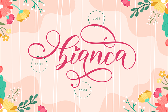 Bianca Script in Script Fonts - product preview 6