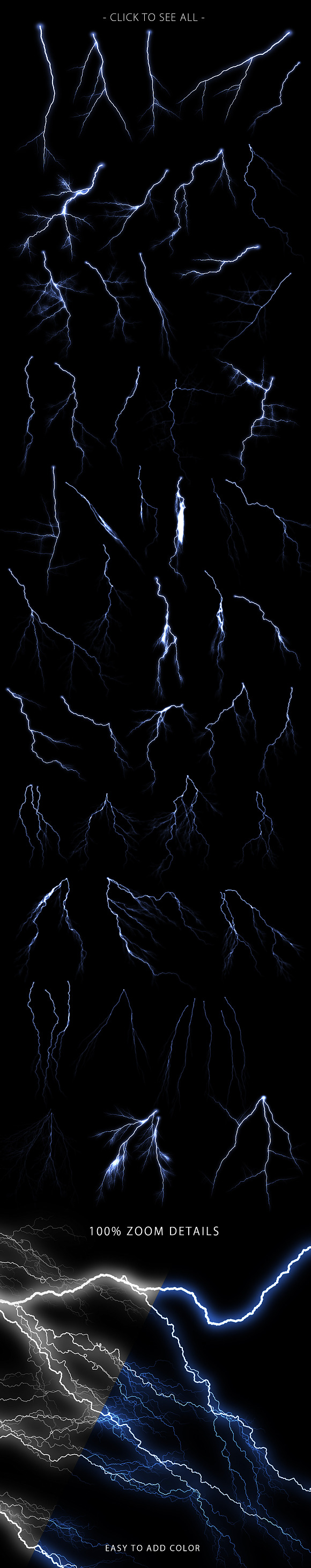 Lightning Photoshop Brushes in Photoshop Brushes - product preview 1