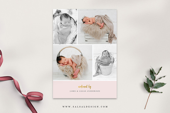 Birth Announcement Template BA027 in Card Templates - product preview 1