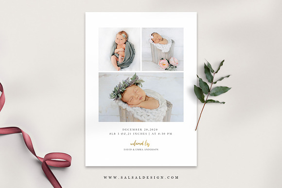 Birth Announcement Template BA029 in Card Templates - product preview 2