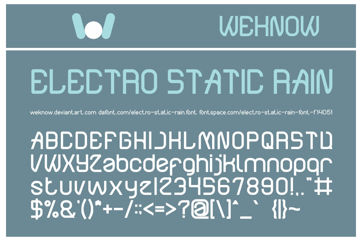 Electro Static Rain in Display Fonts - product preview 8