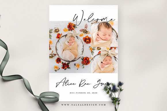 Birth Announcement Template BA032 in Card Templates - product preview 1