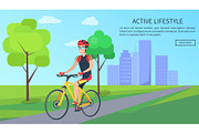 Active Lifestyle Bicyclist Vector