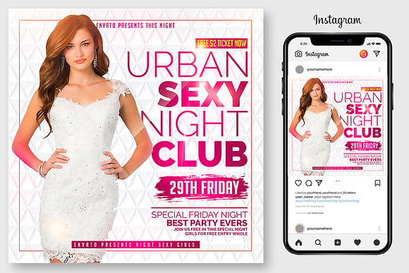 3 Club Night Party Flyers Bundle in Flyer Templates - product preview 2