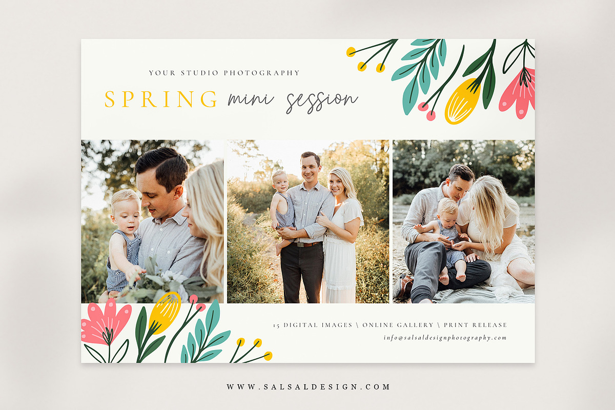 Spring Mini Session Template Mini086 in Card Templates - product preview 8