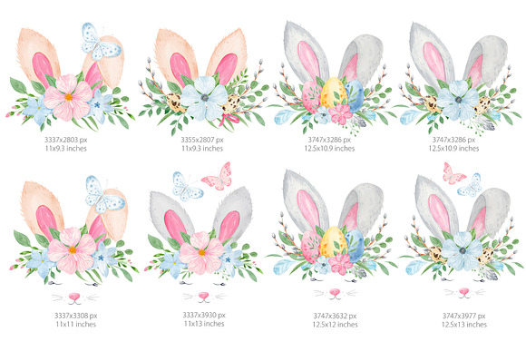 Watercolor Easter bundle. Bunny. in Illustrations - product preview 2