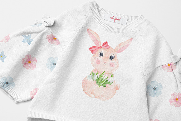 Watercolor Easter bundle. Bunny. in Illustrations - product preview 8
