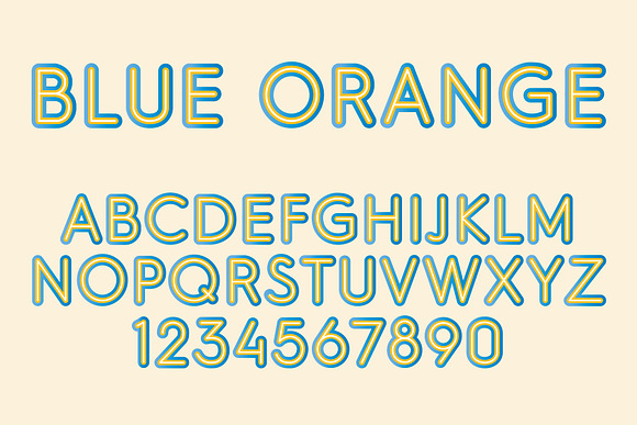 Blue Orange Color SVG Font in Symbol Fonts - product preview 6