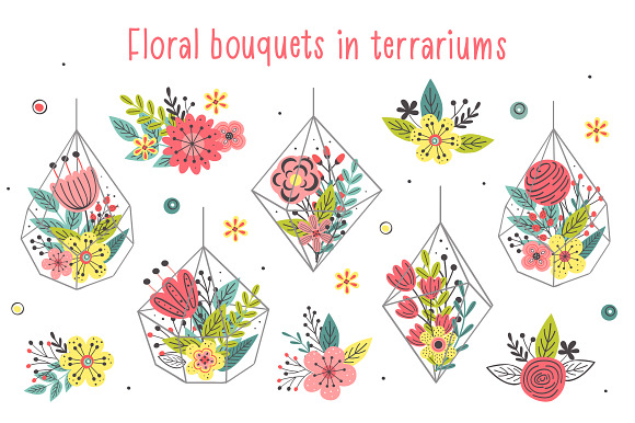 Birds and flowers collection in Illustrations - product preview 3