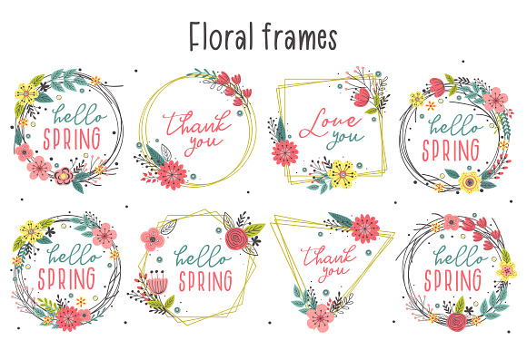Birds and flowers collection in Illustrations - product preview 4