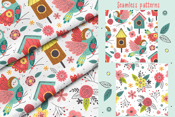 Birds and flowers collection in Illustrations - product preview 7