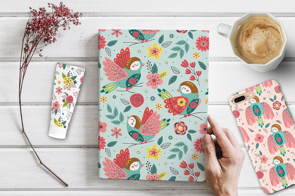 Birds and flowers collection in Illustrations - product preview 10